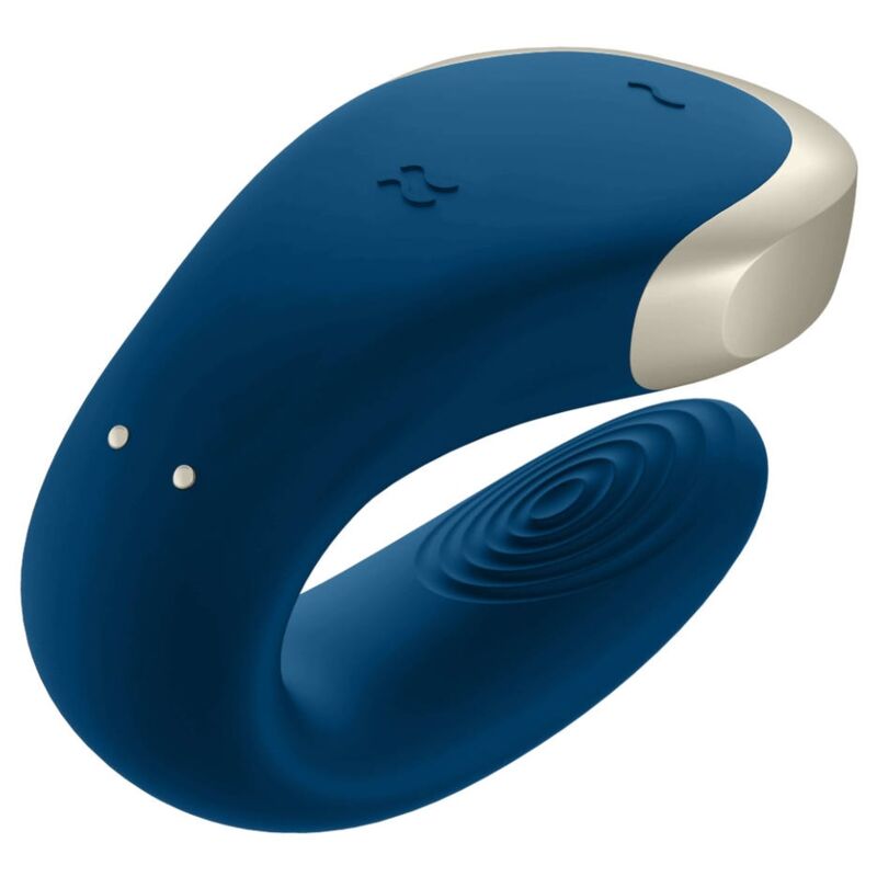 SATISFYER - APP DUBBELE LIEFDE VIBRATOR VOOR STELLEN LUXE BLAUW