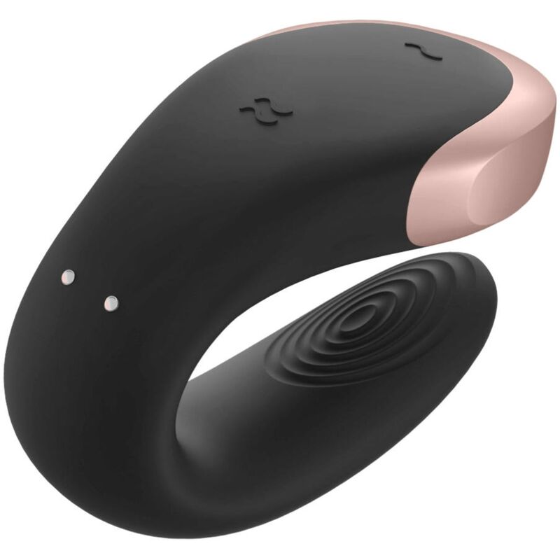 SATISFYER - APP DUBBELE LIEFDE VIBRATOR VOOR STELLEN LUXE ZWART