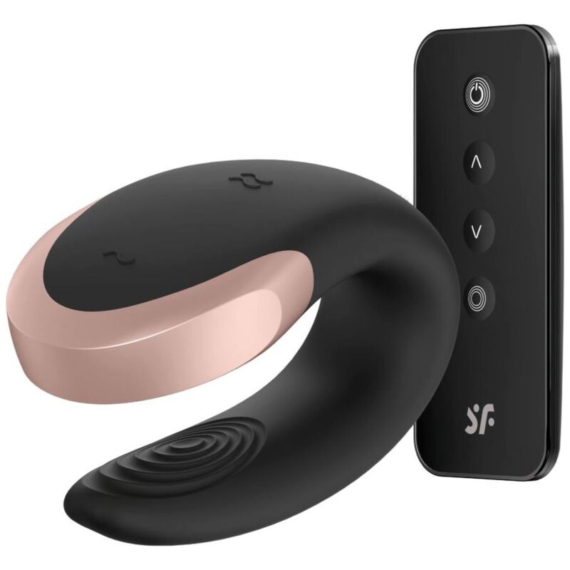SATISFYER - APP DUBBELE LIEFDE VIBRATOR VOOR STELLEN LUXE ZWART