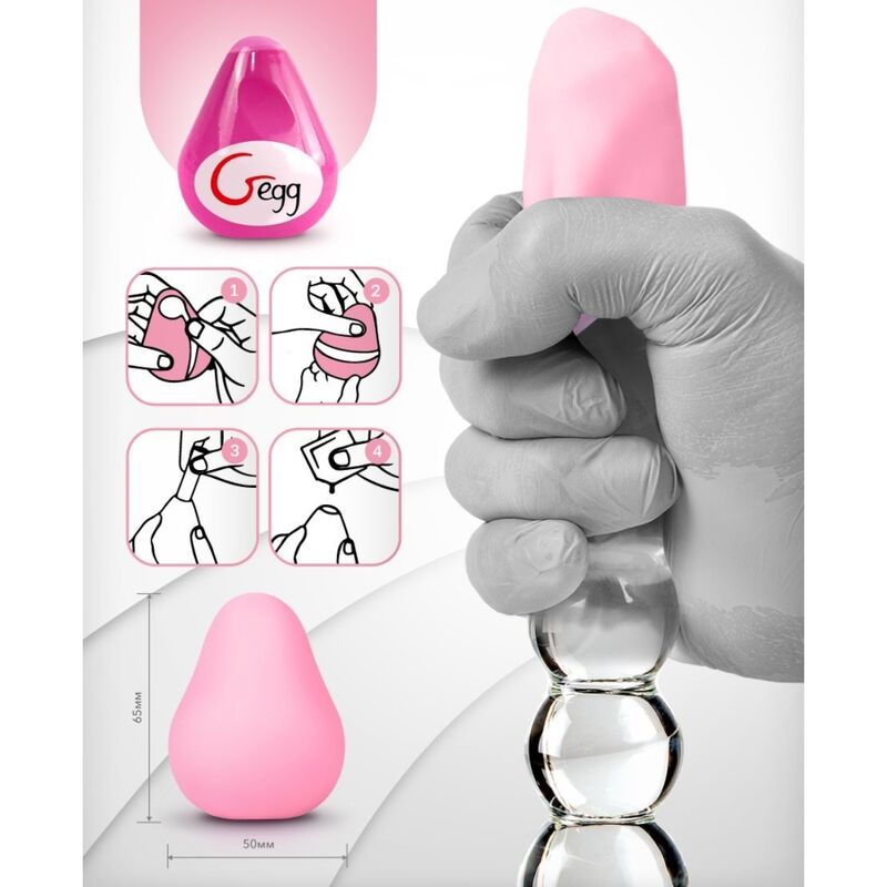 G-VIBE - HERBRUIKBARE GETEXTUREERDE ROZE MASTURBATOR-EI