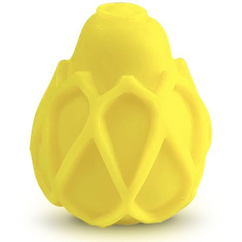 G-VIBE - HERBRUIKBARE GETEXTUREERDE MASTURBATIE-EI GEEL