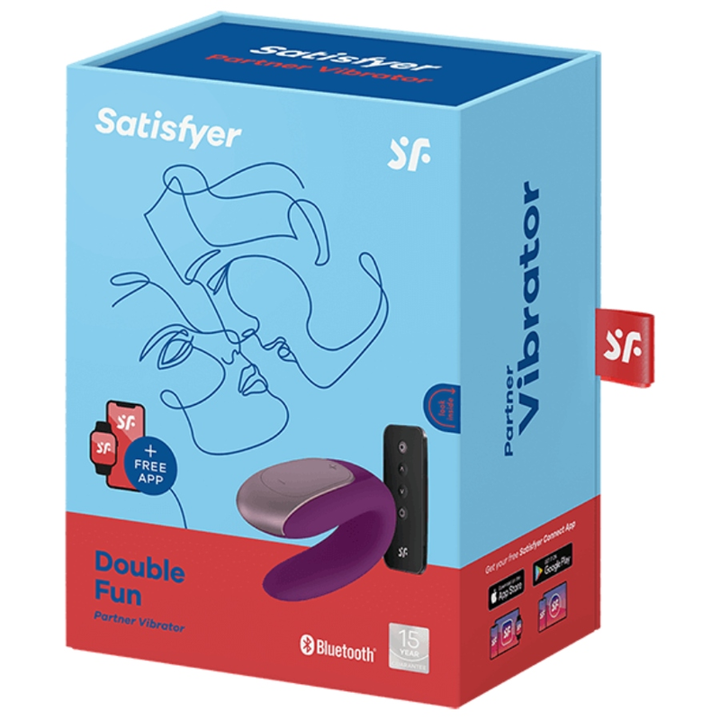 SATISFYER - DUBBEL PLEZIER PARTNER LILAC VIBRATOR