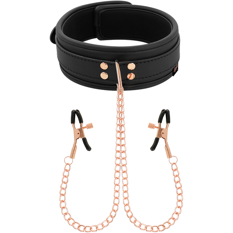 COQUETTE CHIC DESIRE - FANTASIE KETTING MET TEPELKLEMMEN MET NEOPREEN VOERING