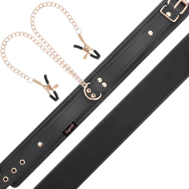 COQUETTE CHIC DESIRE - FANTASIE KETTING MET TEPELKLEMMEN MET NEOPREEN VOERING