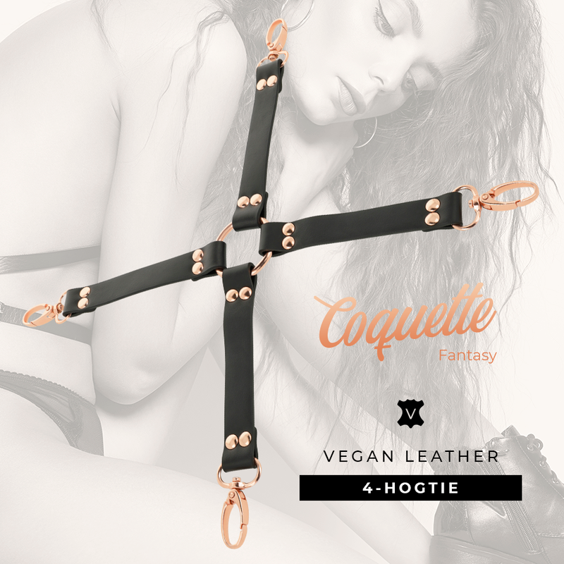 COQUETTE CHIC DESIRE - FANTASY HOG TIE VEGAN LEER
