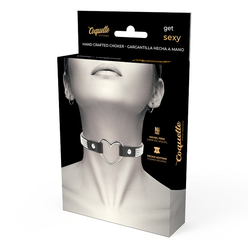 COQUETTE CHIC DESIRE - VEGAN LEDEREN HART CHOKER