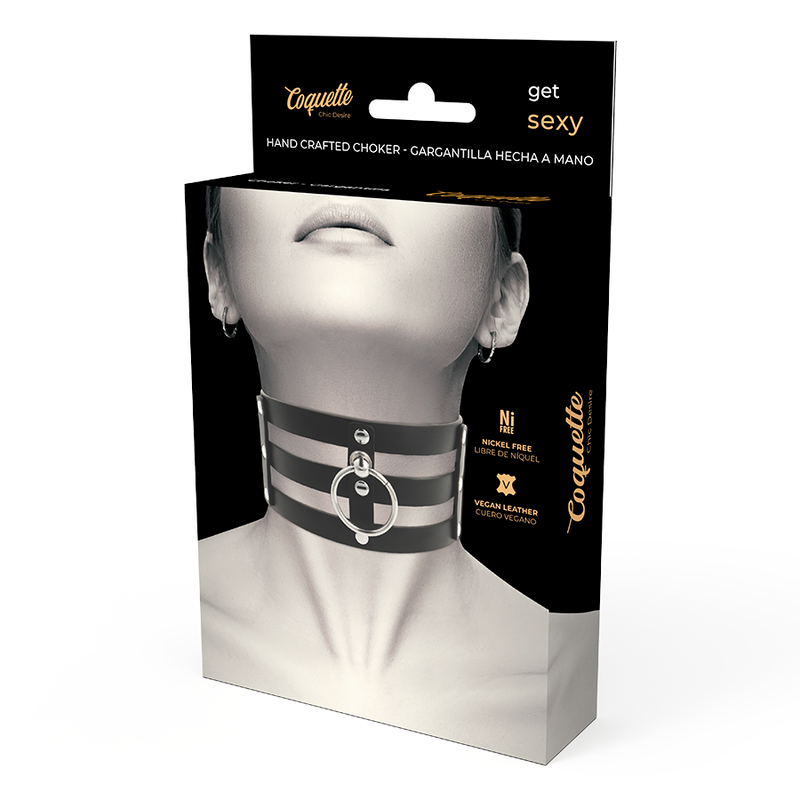 COQUETTE CHIC DESIRE - VEGANISTISCHE LEDEREN FETISCH STIJL CHOKER