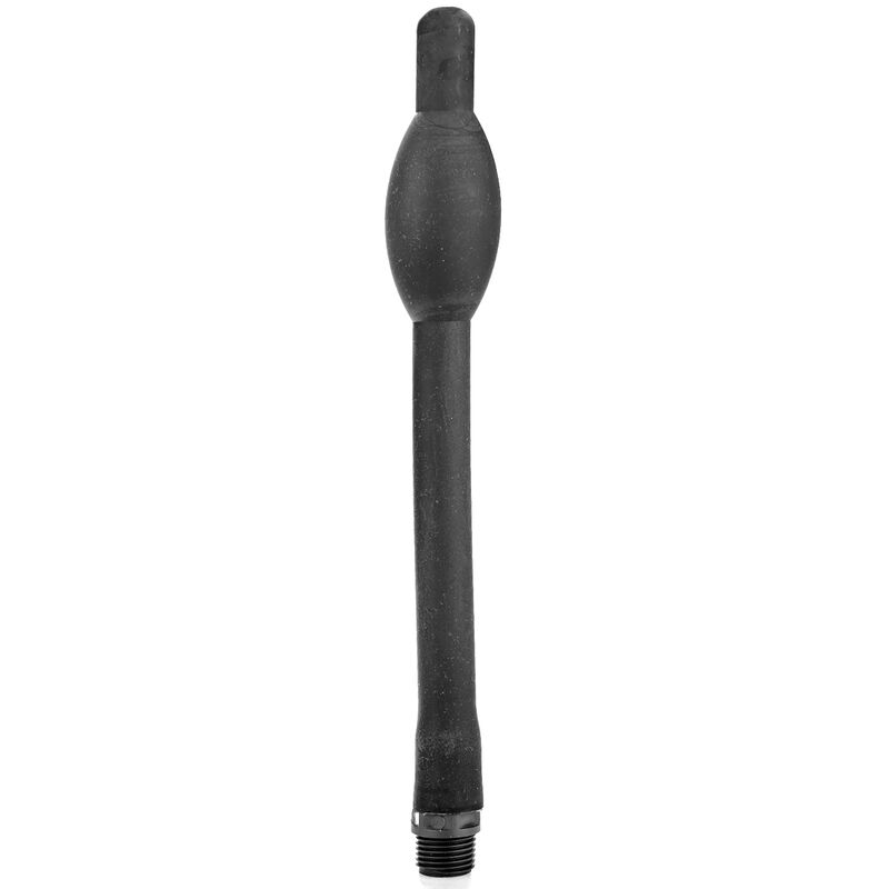 HELEMAAL ZWART - 27 CM OPBLAASBARE SILICONEN ANALE DOUCHE