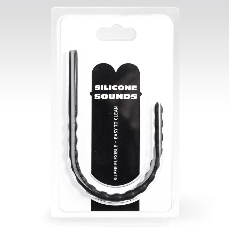 HELEMAAL ZWART - 6/8 MM SILICONEN URETHRAL SONDE