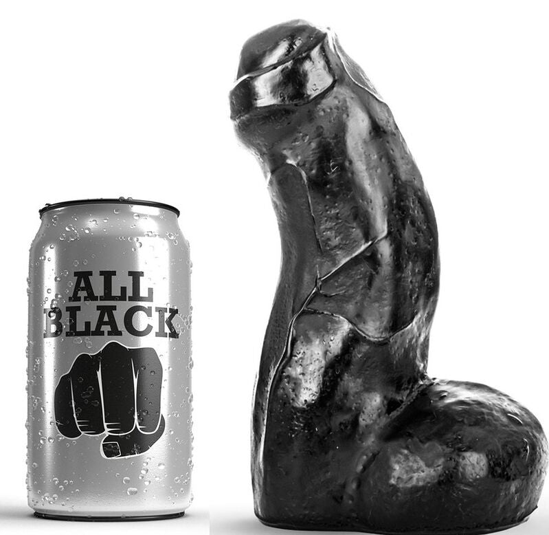 ALL BLACK - REALISTISCHE DONG ZWART 17 CM