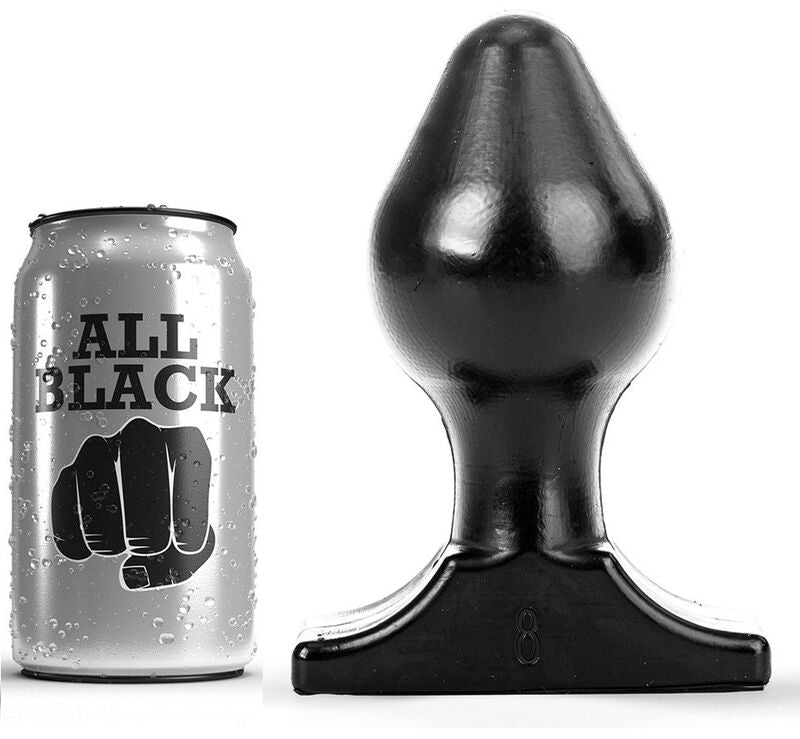 ALL BLACK - ANAAL PLUG 16X8 CM