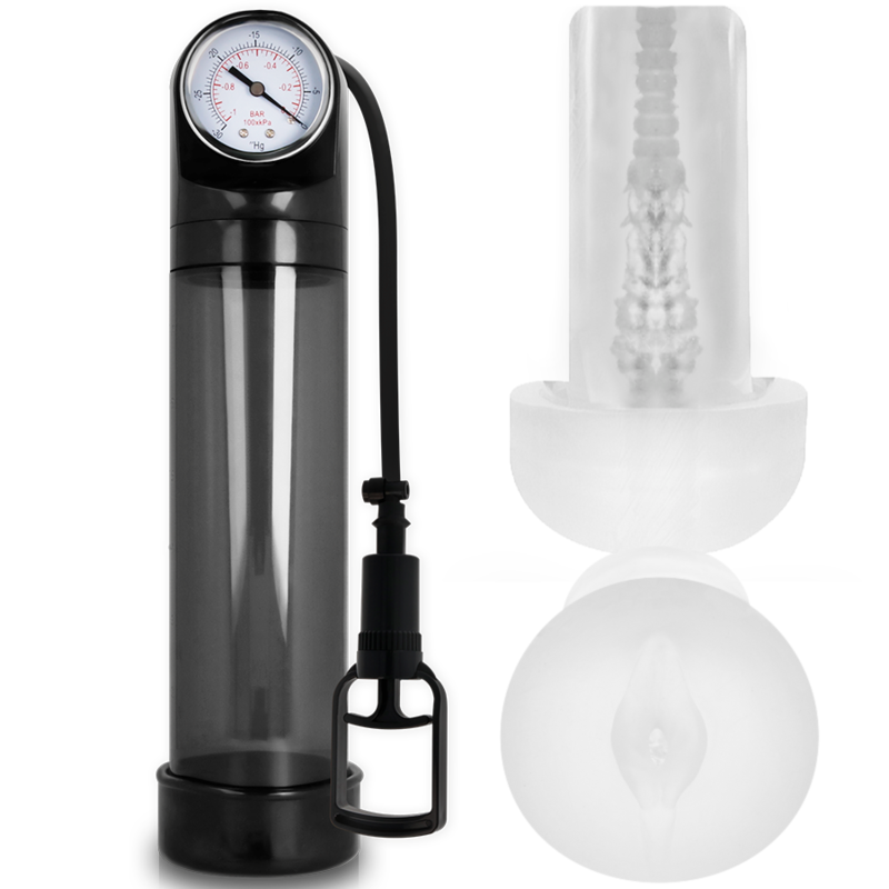 PUMP ADDICTED - RX9 ZWARTE ERECTIEPOMP MET MASTURBATOR