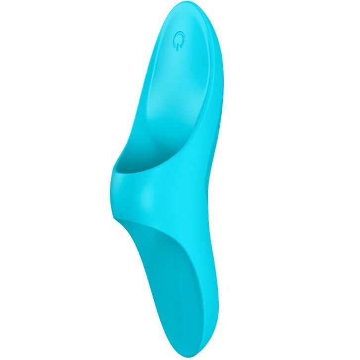 SATISFYER - LICHTBLAUW TRILLENDE VINGERHOED TEASER