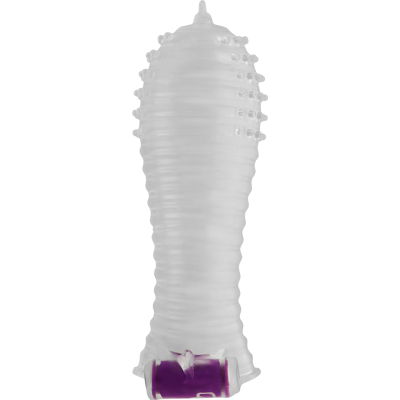 OHMAMA - GETEXTUREERDE PENIS-SLEEVE MET VIBRERENDE KOGEL