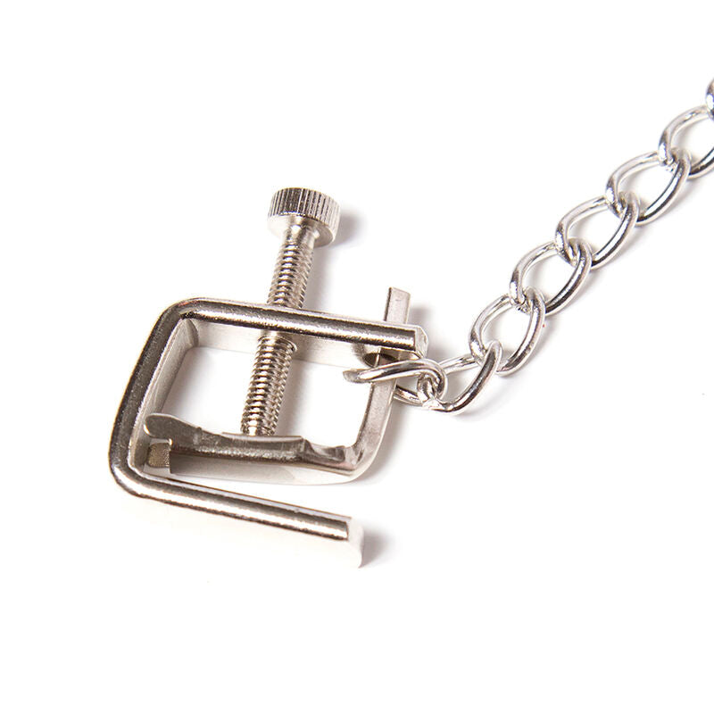 OHMAMA FETISH - METALEN CLIPS SCHROEF MET KETTING