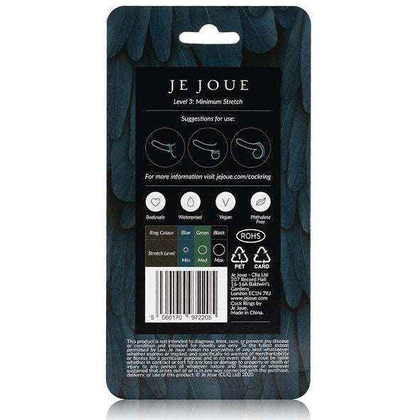 JE JOUE - BLAUWE SILICONEN RING - MINIMALE WURKING