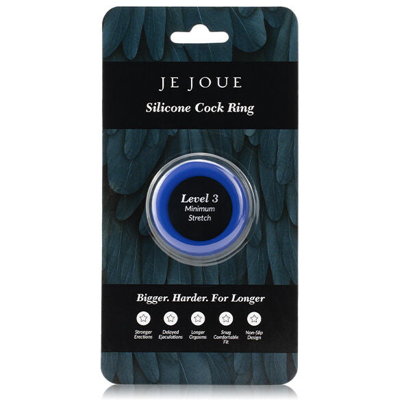 JE JOUE - BLAUWE SILICONEN RING - MINIMALE WURKING