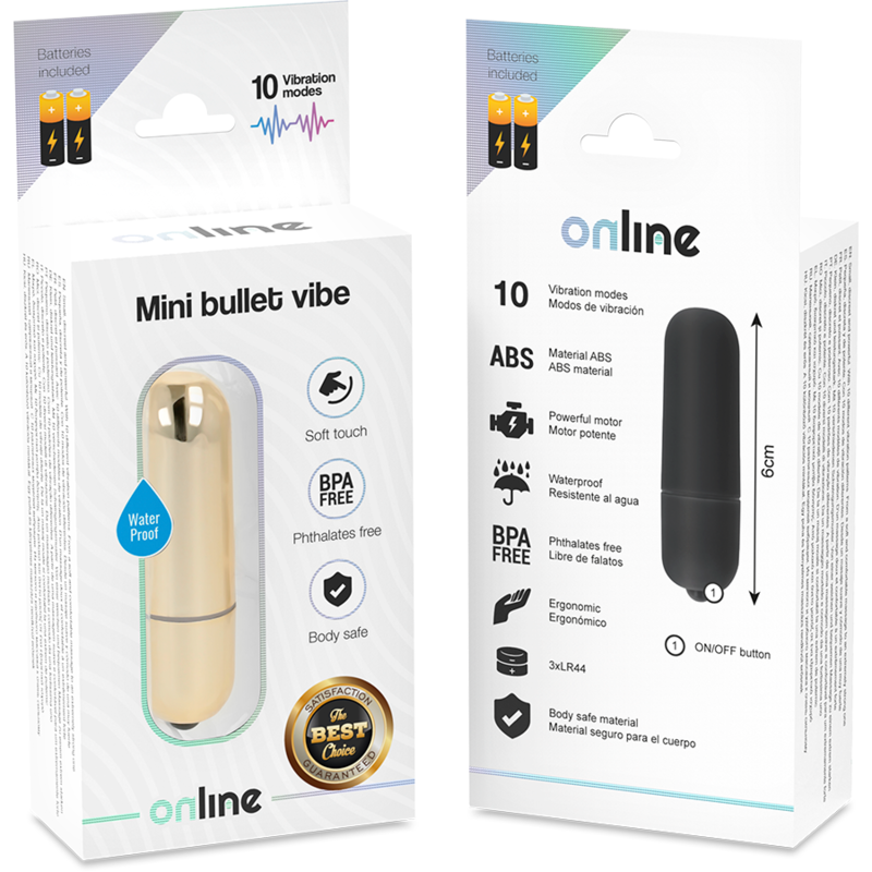 ONLINE - MINI GOUDEN VIBRERENDE KOGEL