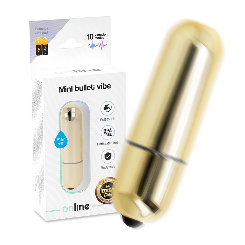 ONLINE - MINI GOUDEN VIBRERENDE KOGEL