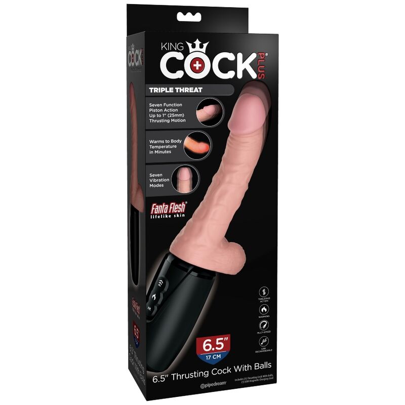 KING COCK - PLUS DRIEVOUDIGE BEDREIGING NATUURLIJK
