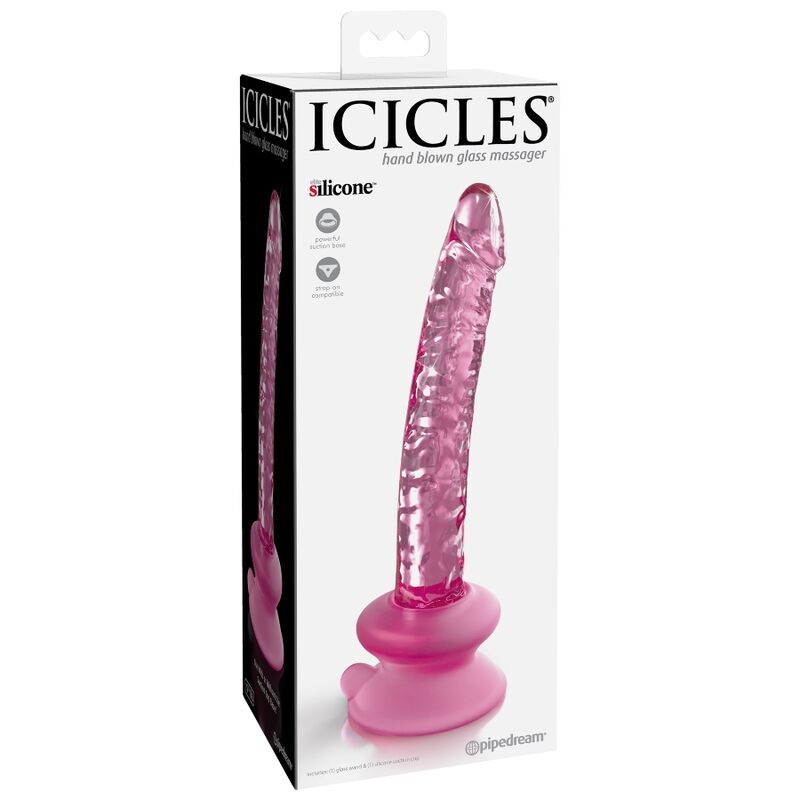 ICELEGELS - Nr. 86 GLAZEN DILDO MET ZUIGNAP