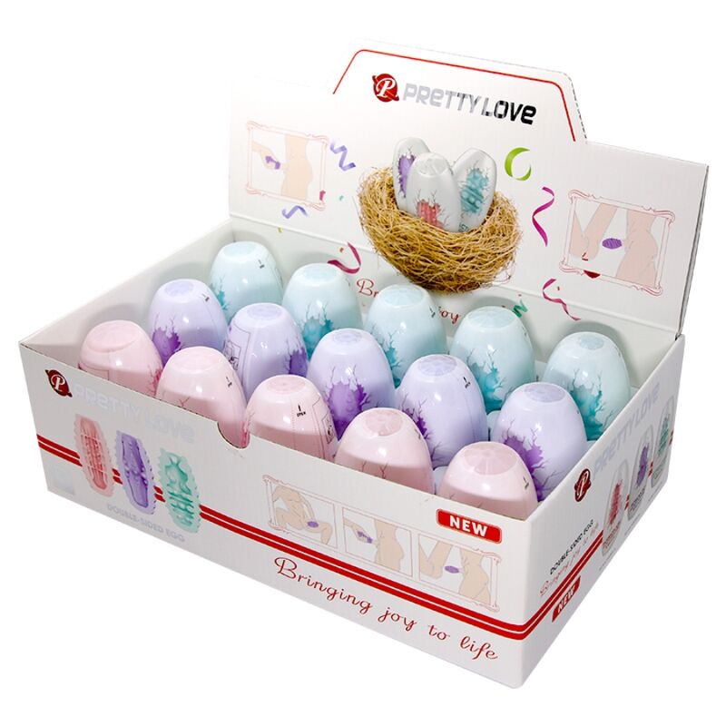 PRETTY LOVE - DUBBELZIJDIG MASTURBEREND EI 15 STUKS