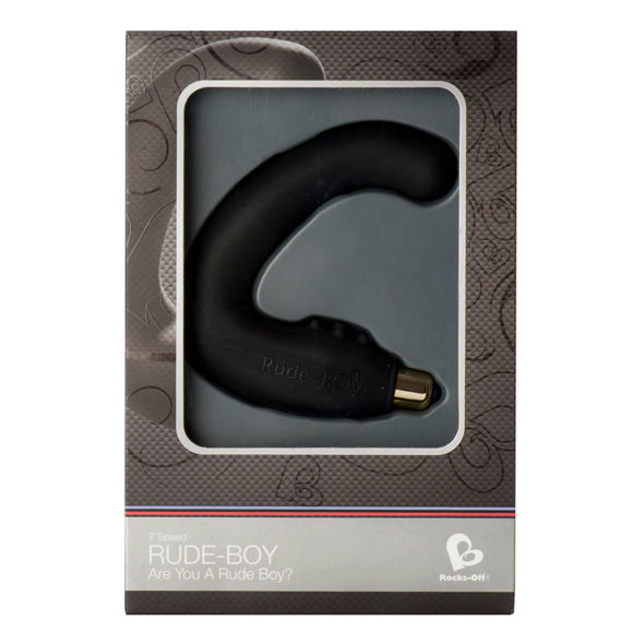 ROCKS-OFF - RUDE-BOY MANNELIJKE G-SPOT MASSAGER 7 V ZWART 