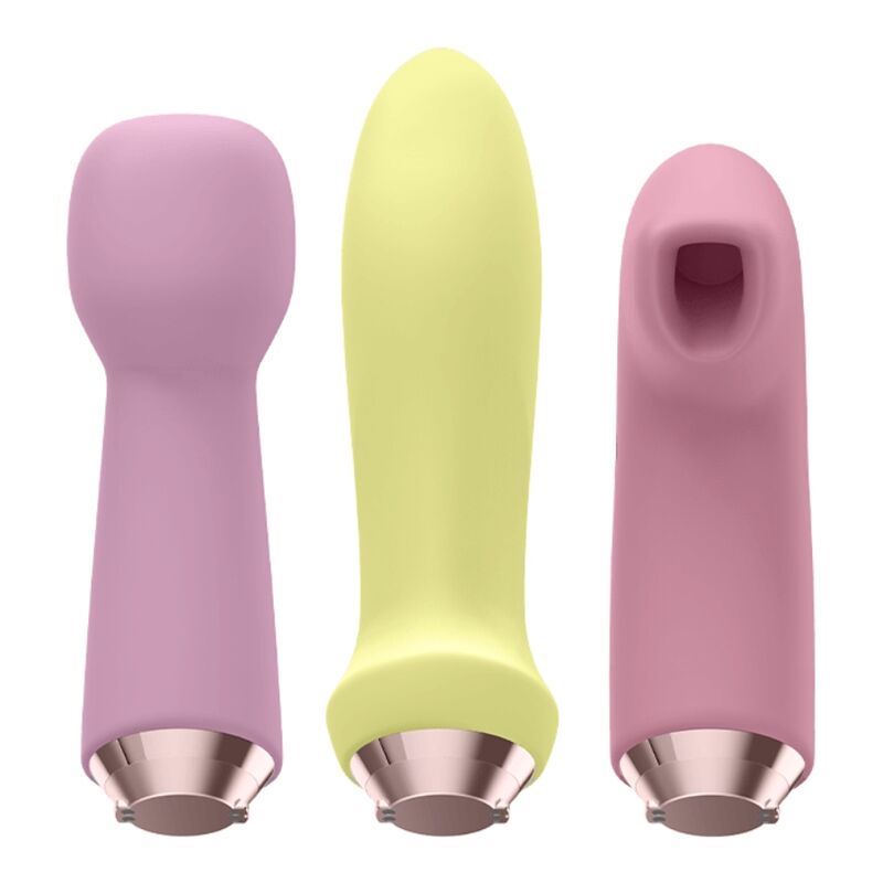 SATISFYER - GEWELDIGE VIBRATOR &amp; SUCKER MET VIER SETJES
