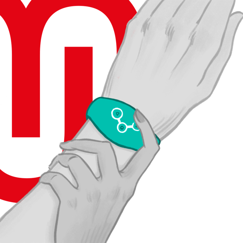 WATCHME - DRAADLOZE TECHNOLOGIE AFSTANDSBEDIENING HORLOGE AQUAMARINE