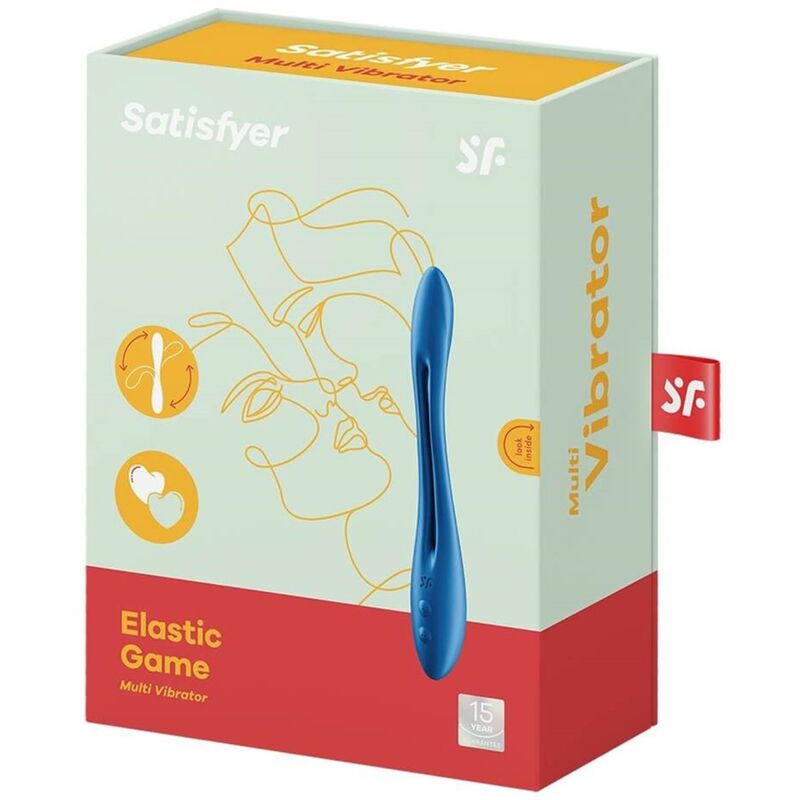 SATISFYER - ELASTISCHE SPEL MULTI VIBRATOR BLAUW