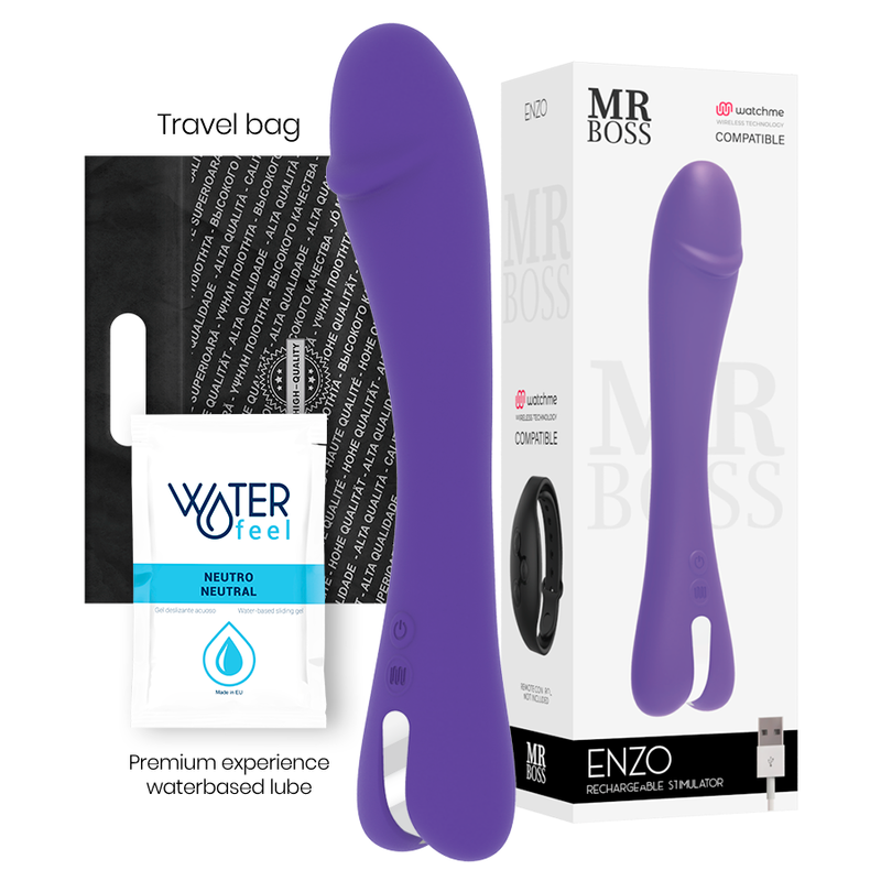 MR BOSS - ENZO VIBRATOR COMPATIBEL MET WATCHME DRAADLOZE TECHNOLOGIE