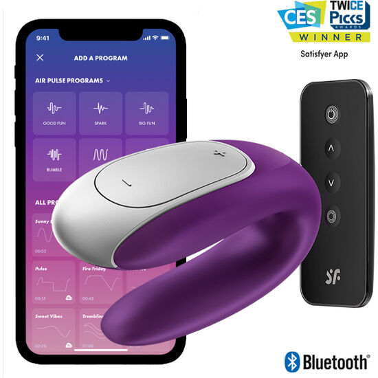 SATISFYER - DUBBEL PLEZIER PARTNER LILAC VIBRATOR
