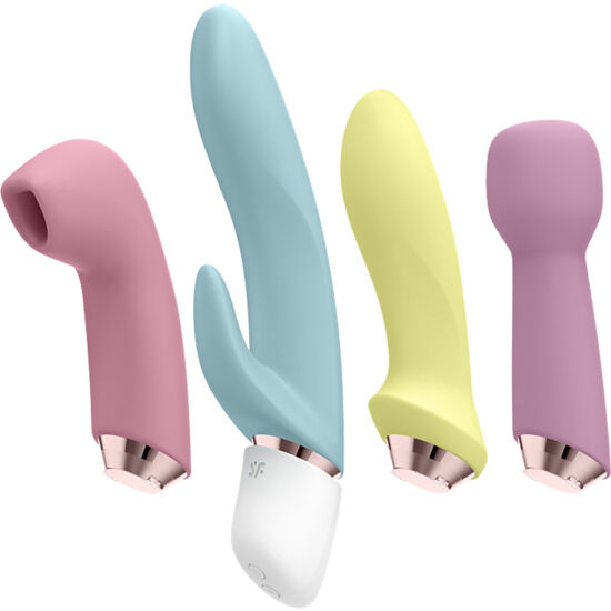SATISFYER - GEWELDIGE VIBRATOR &amp; SUCKER MET VIER SETJES