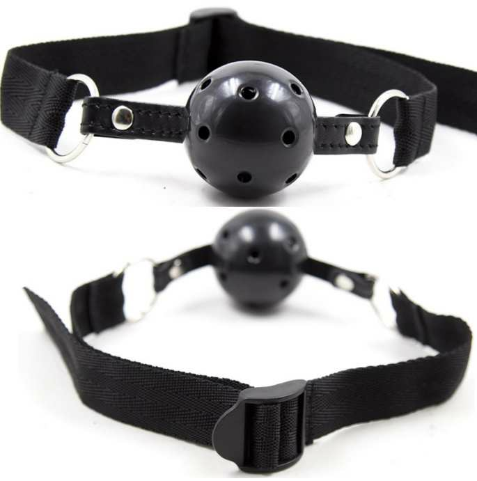 OHMAMA FETISH - ADEMENDE ZWARTE STOFFEN BAL GAG