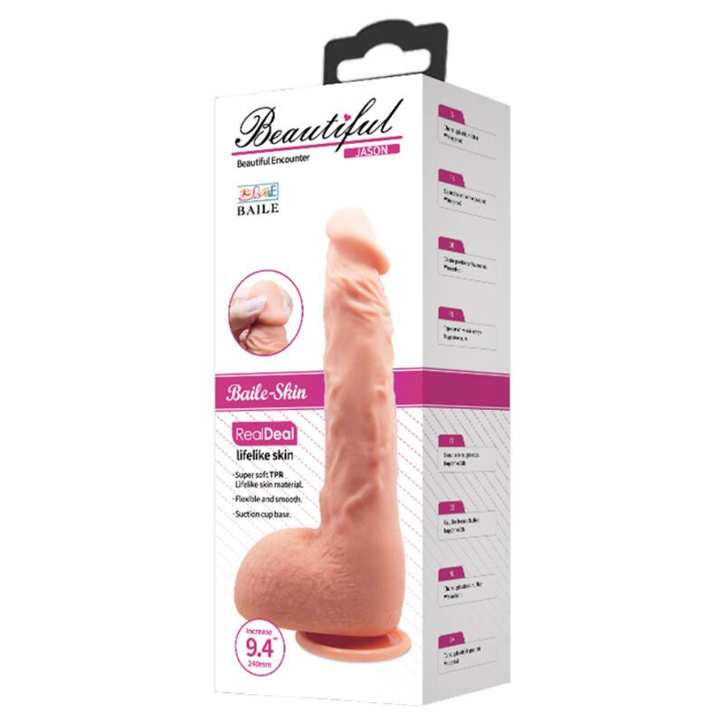 DANCE - NATUURLIJKE JASON REALISTISCHE DILDO 24 CM