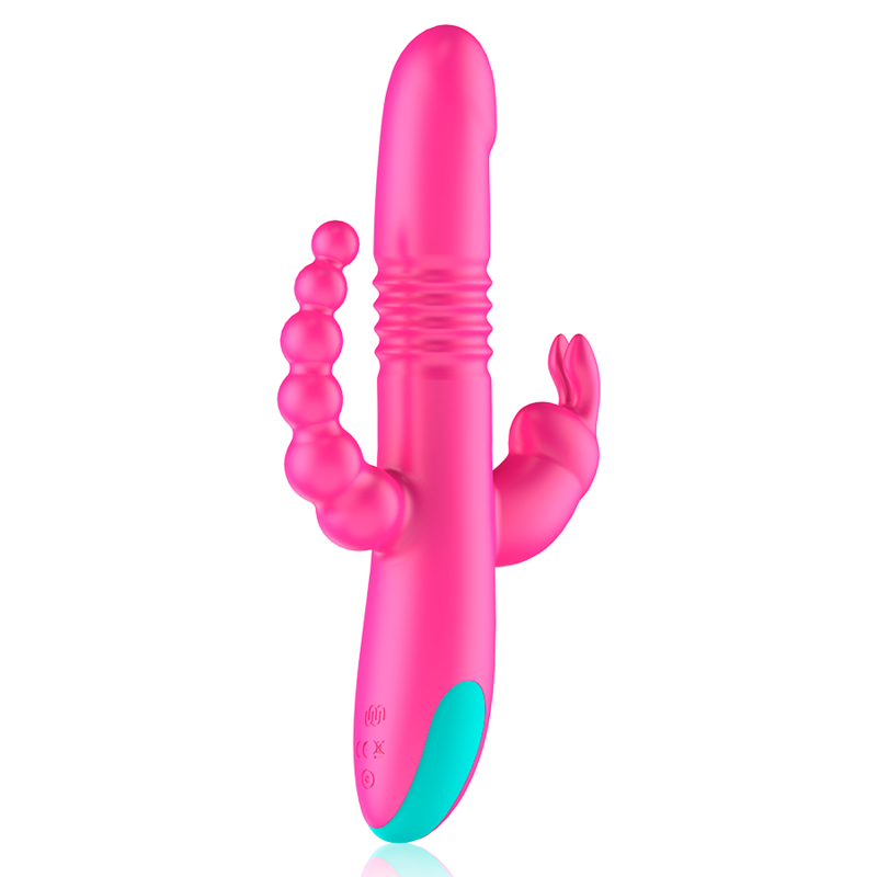 HAPPY LOKY - DONALD DRIEVOUDIGE STIMULATIE: ANAAL, G-SPOT &amp; CLITORIS COMPATIBEL MET WATCHME DRAADLOZE TECHNOLOGIE