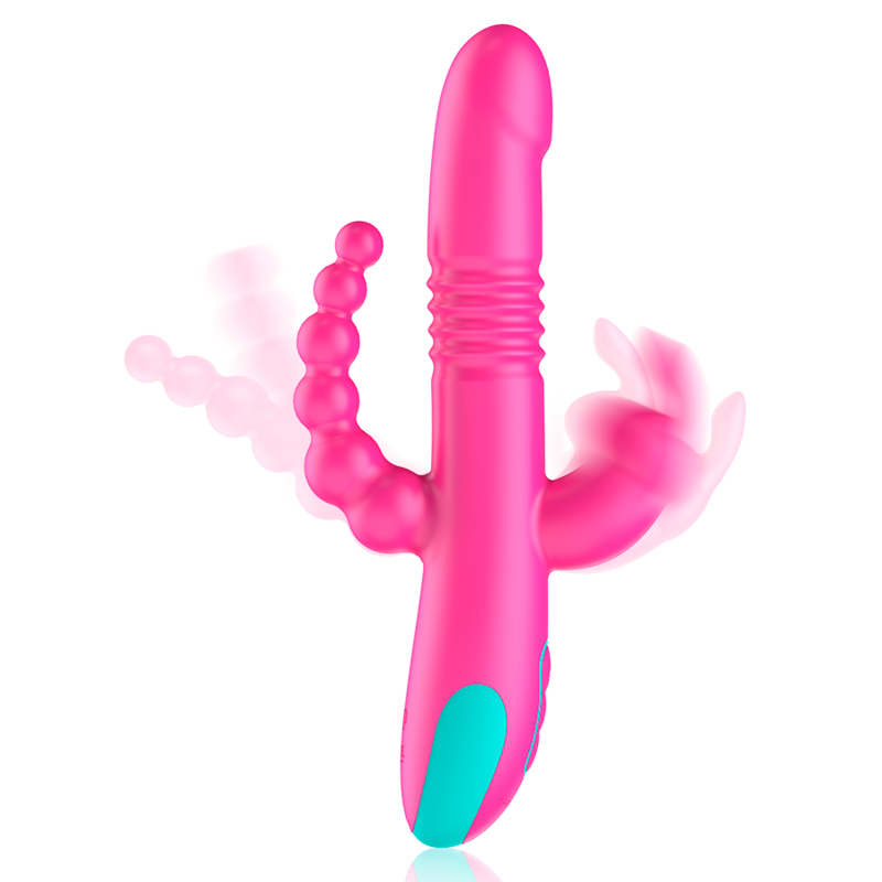 HAPPY LOKY - DONALD DRIEVOUDIGE STIMULATIE: ANAAL, G-SPOT &amp; CLITORIS COMPATIBEL MET WATCHME DRAADLOZE TECHNOLOGIE