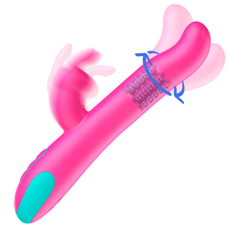 HAPPY LOKY - PLUTO KONIJN VIBRATOR &amp; ROTATOR COMPATIBEL MET WATCHME DRAADLOZE TECHNOLOGIE