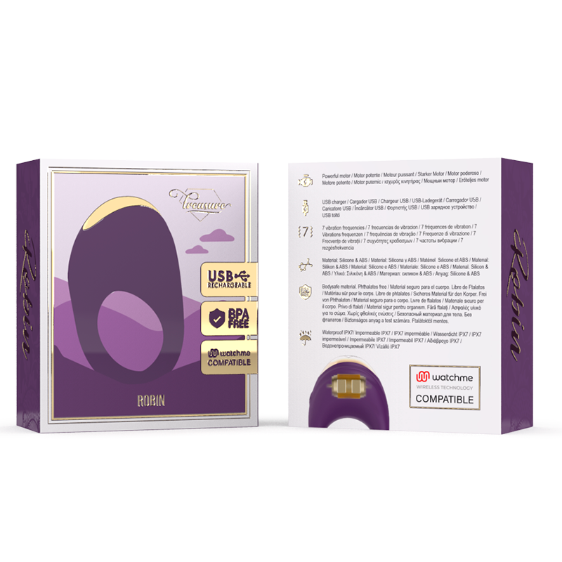 TREASURE - ROBIN VIBRERENDE RING COMPATIBEL MET WATCHME DRAADLOZE TECHNOLOGIE