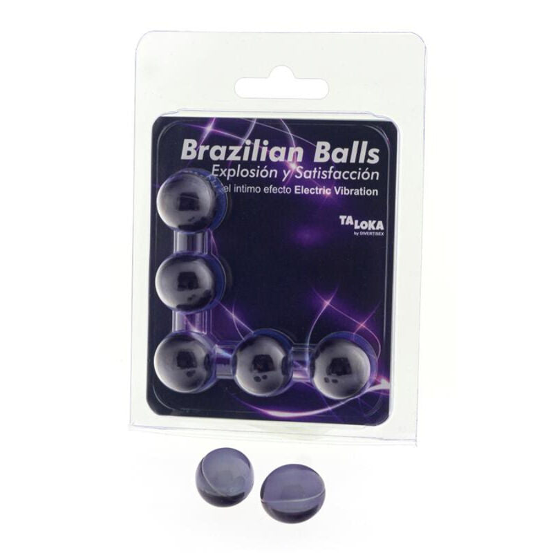 TALOKA - BRAZILIAANSE BALLEN OPWINDENDE GEL ELEKTRISCH VIBRATIE-EFFECT 5 BALLEN