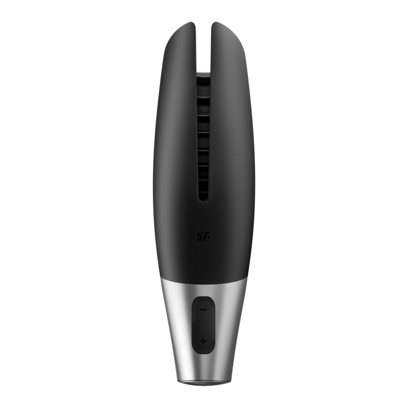 SATISFYER - POWER MASTURBATOR ZWART EN ZILVER