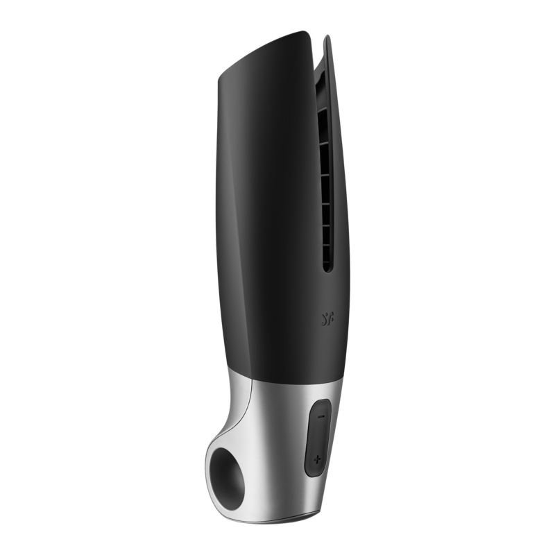 SATISFYER - POWER MASTURBATOR ZWART EN ZILVER