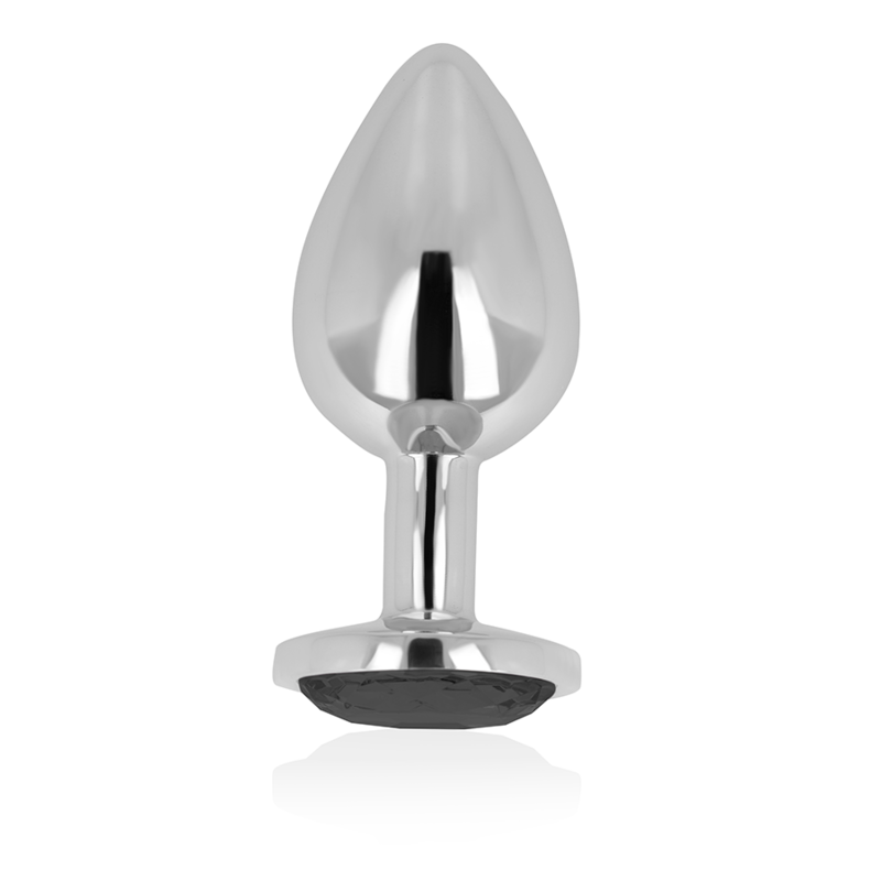 OHMAMA - ANALE PLUG MET ZWARTE KRISTALLEN 8 CM
