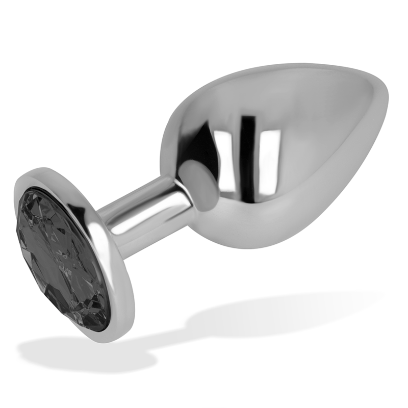 OHMAMA - ANALE PLUG MET ZWARTE KRISTALLEN 8 CM