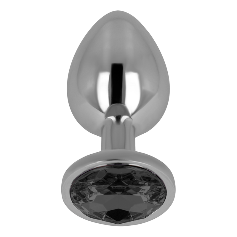 OHMAMA - ANALE PLUG MET ZWARTE KRISTALLEN 8 CM