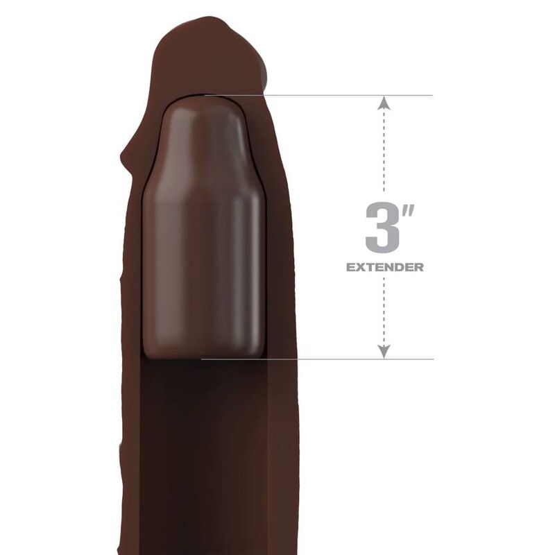 FANTASY X- TENSIONS - PIPEDREAMS MOUW 22,86 CM + 7,62 CM PLUG BRUIN