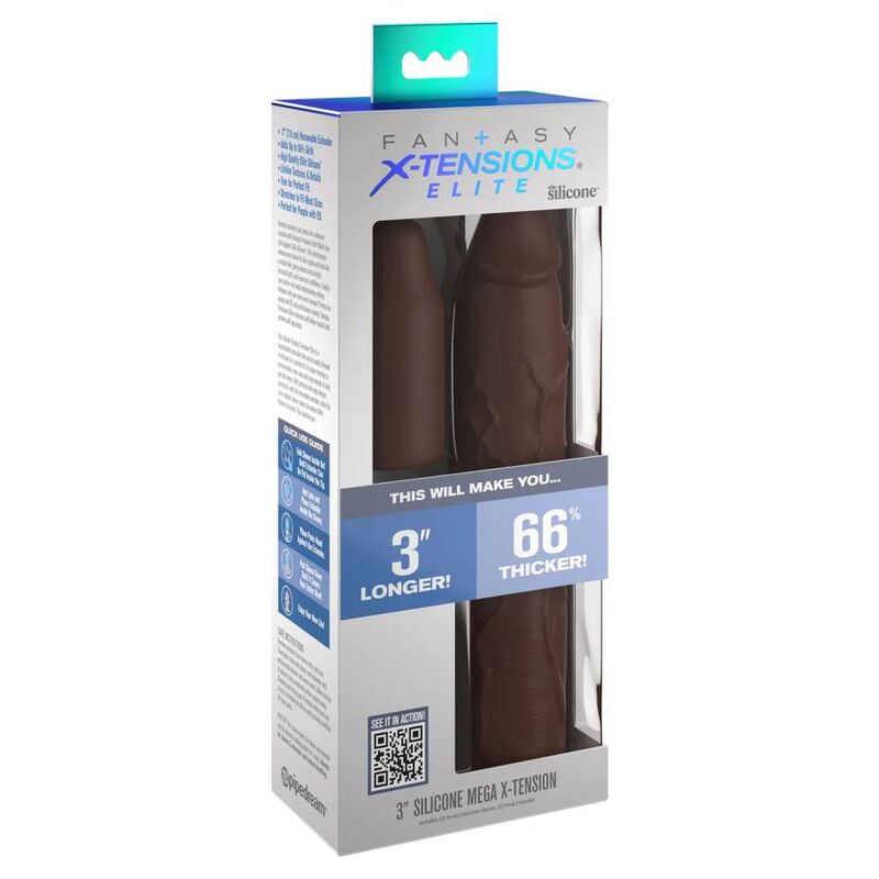 FANTASY X- TENSIONS - PIPEDREAMS MOUW 22,86 CM + 7,62 CM PLUG BRUIN