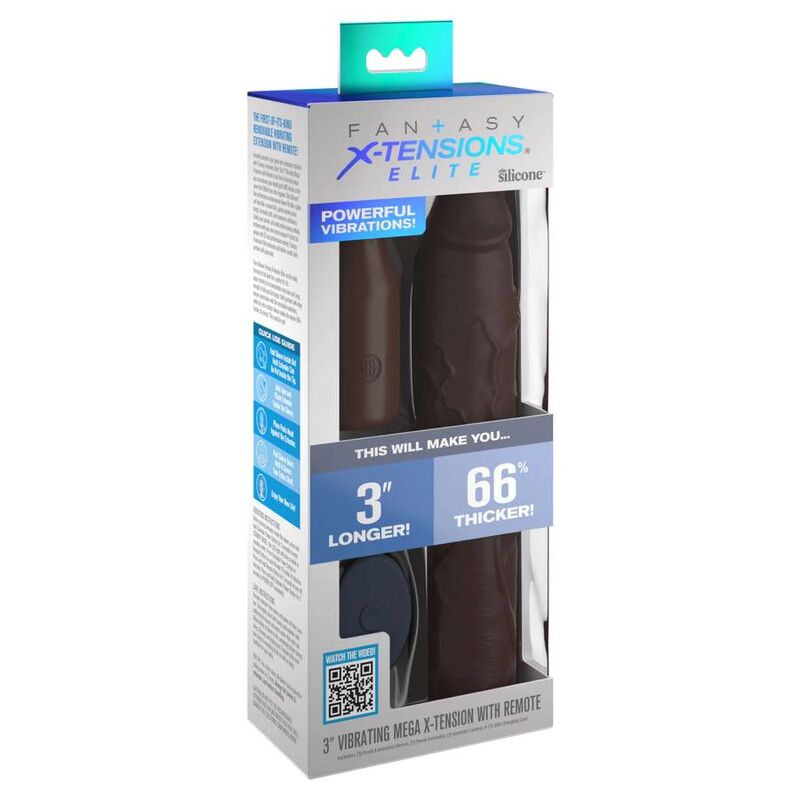 FANTASY X- TENSIONS - PIPEDREAMS MOUW 22,86 CM + 7,62 CM PLUG AFSTANDSBEDIENING BRUIN