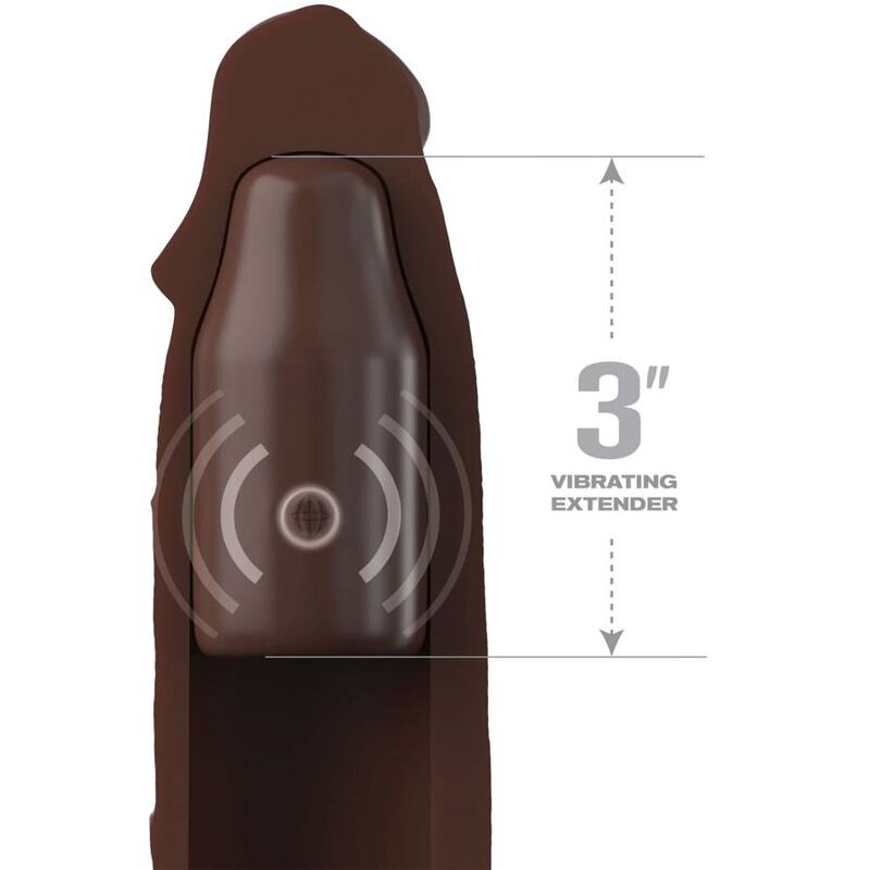 FANTASY X- TENSIONS - PIPEDREAMS MOUW 22,86 CM + 7,62 CM PLUG AFSTANDSBEDIENING BRUIN
