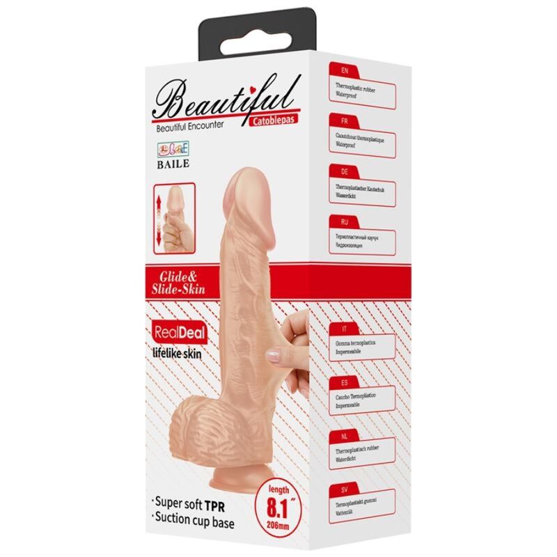 DANCE - BEAUTIFUL ENCOUNTER CATOBLEPAS REALISTISCHE FLEXIBELE DILDO 20.6 CM NATUURLIJK